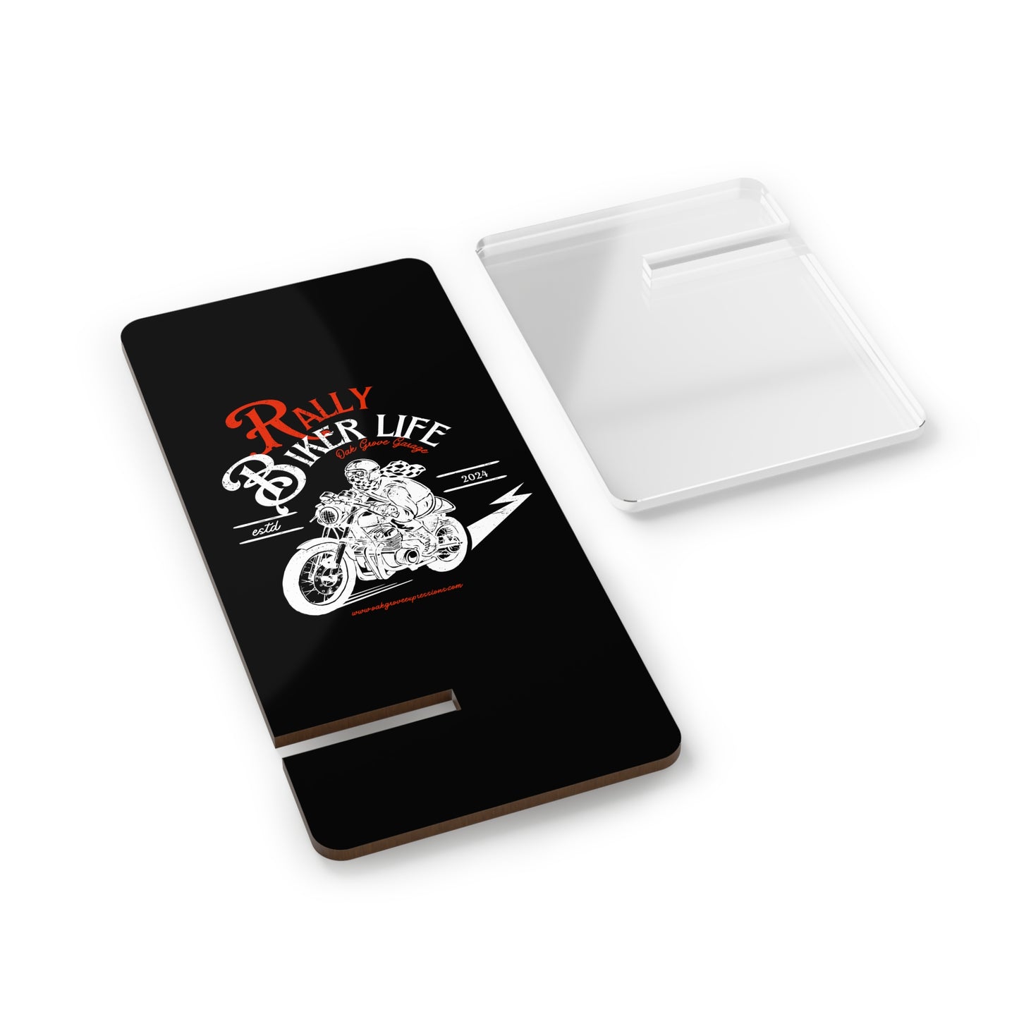 Rally Biker Life, Cell Phone Stand for Desk or Nightstand