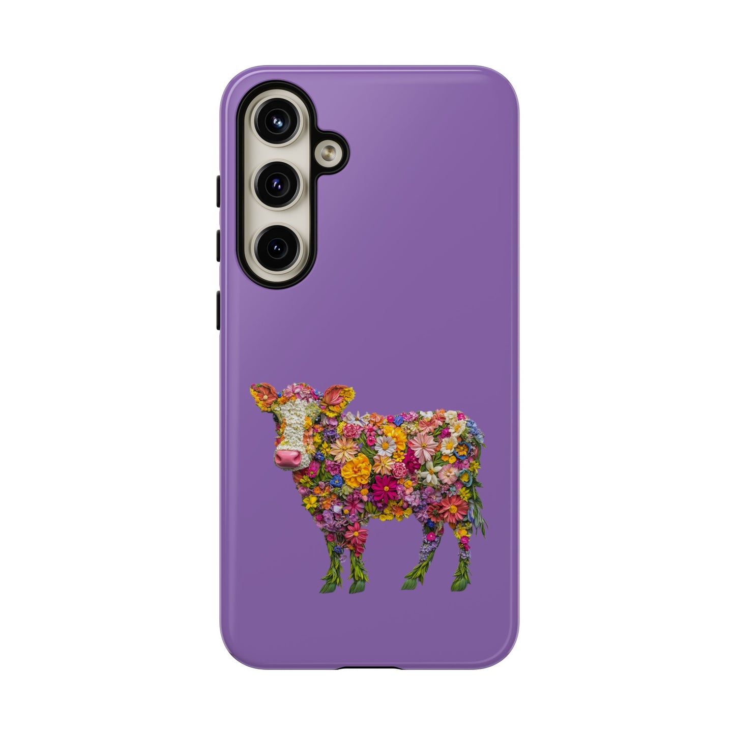 Cell Phone Case | Floral Cow | For iPhone, Samsung Galaxy, and Google Pixel