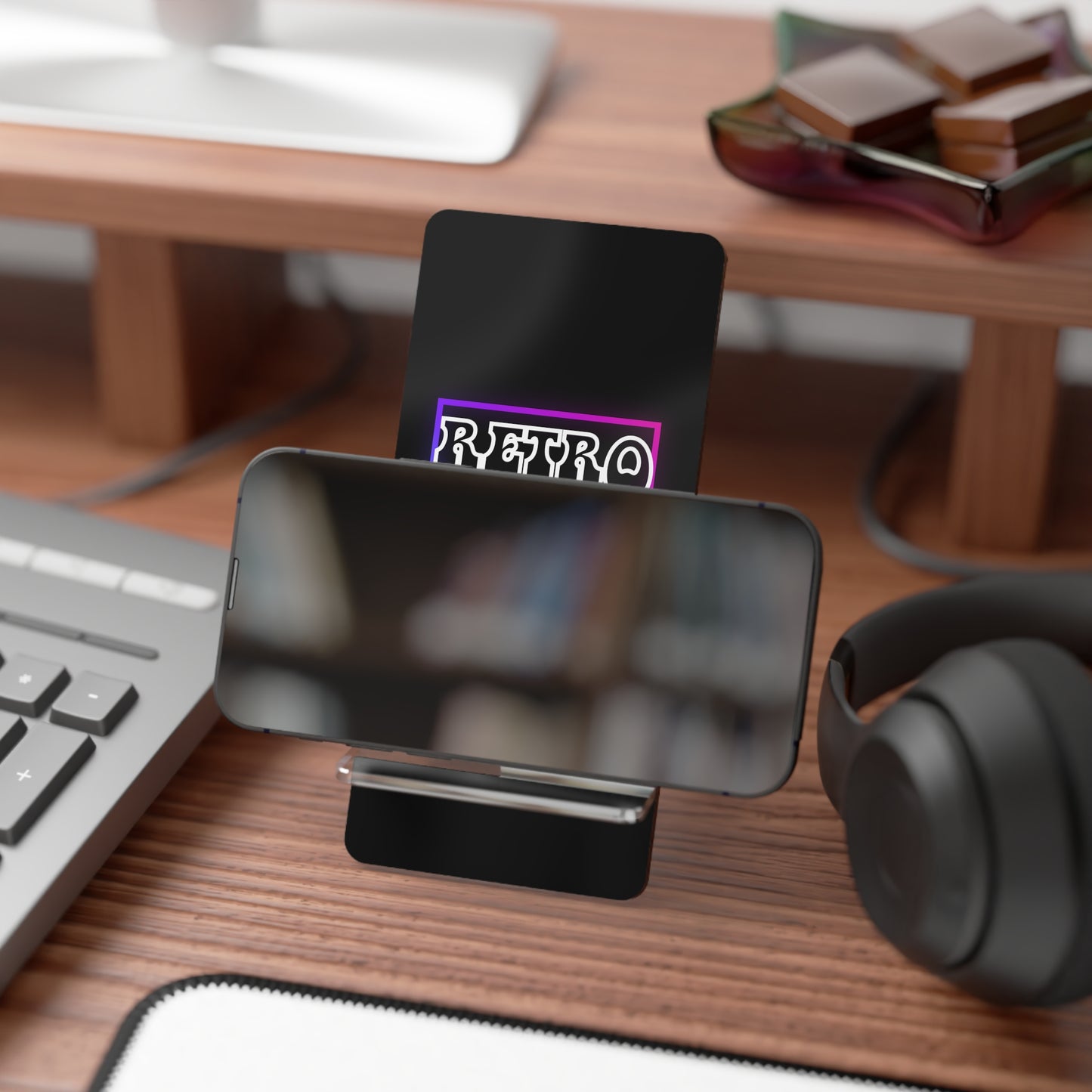 Retro Bike Builder, Cell Phone Stand for Desk or Nightstand