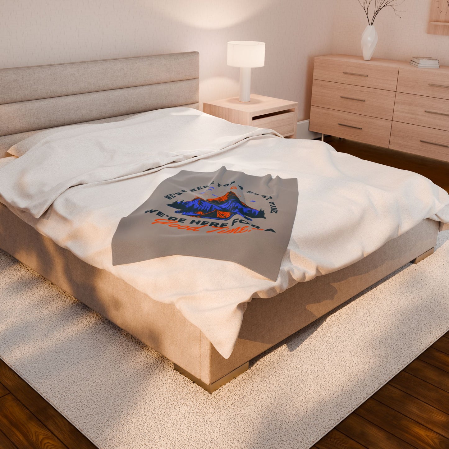 Velveteen Plush Blanket - We're Here for a Short Time