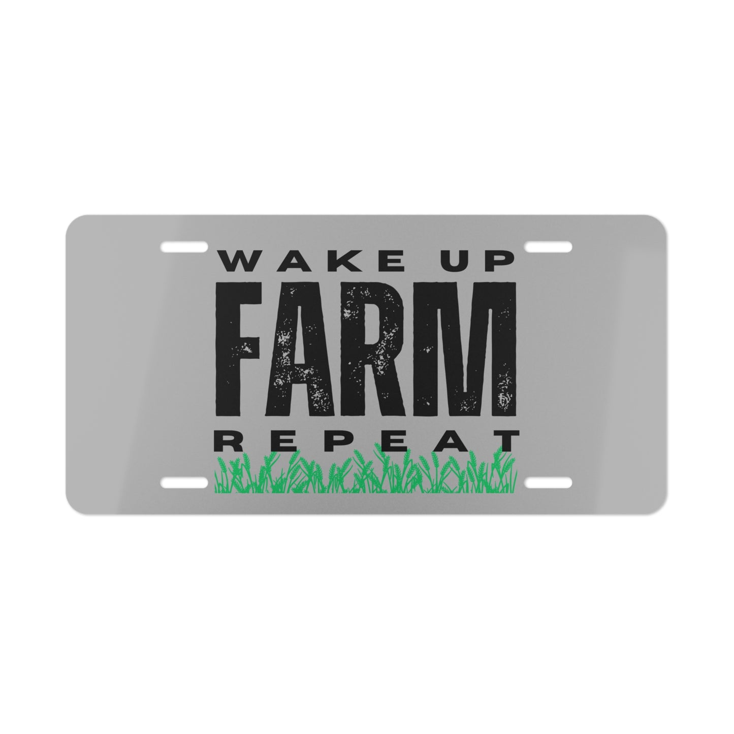 Vanity Plate - Wake Up Farm Repeat