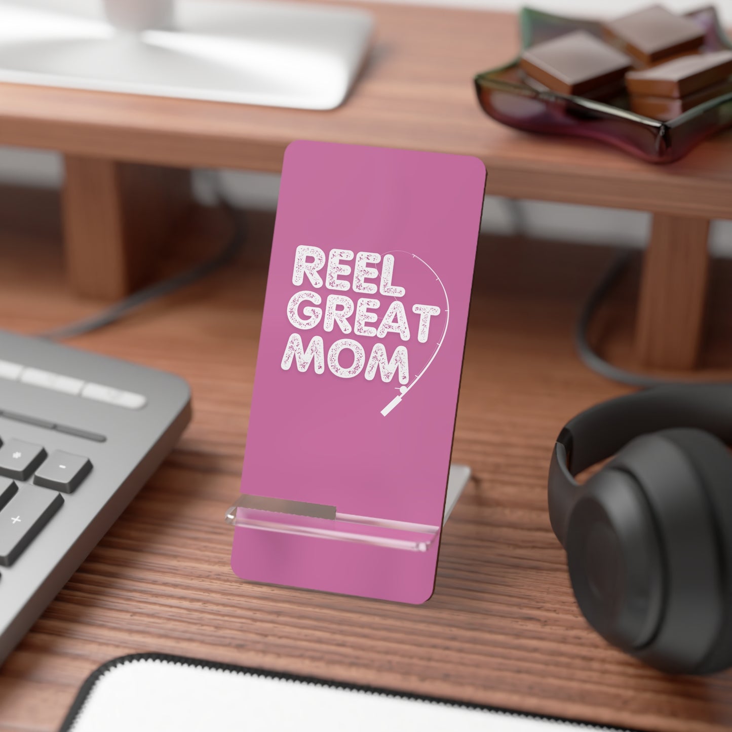 Reel Great Mom, Cell Phone Stand for Desk or Nightstand