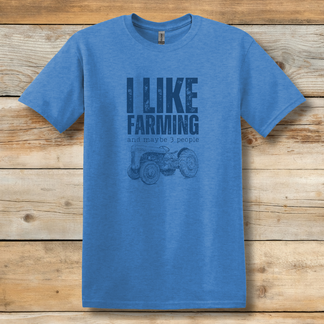 This is image of I Like Farming, Tractor Version, T-Shirt version 4