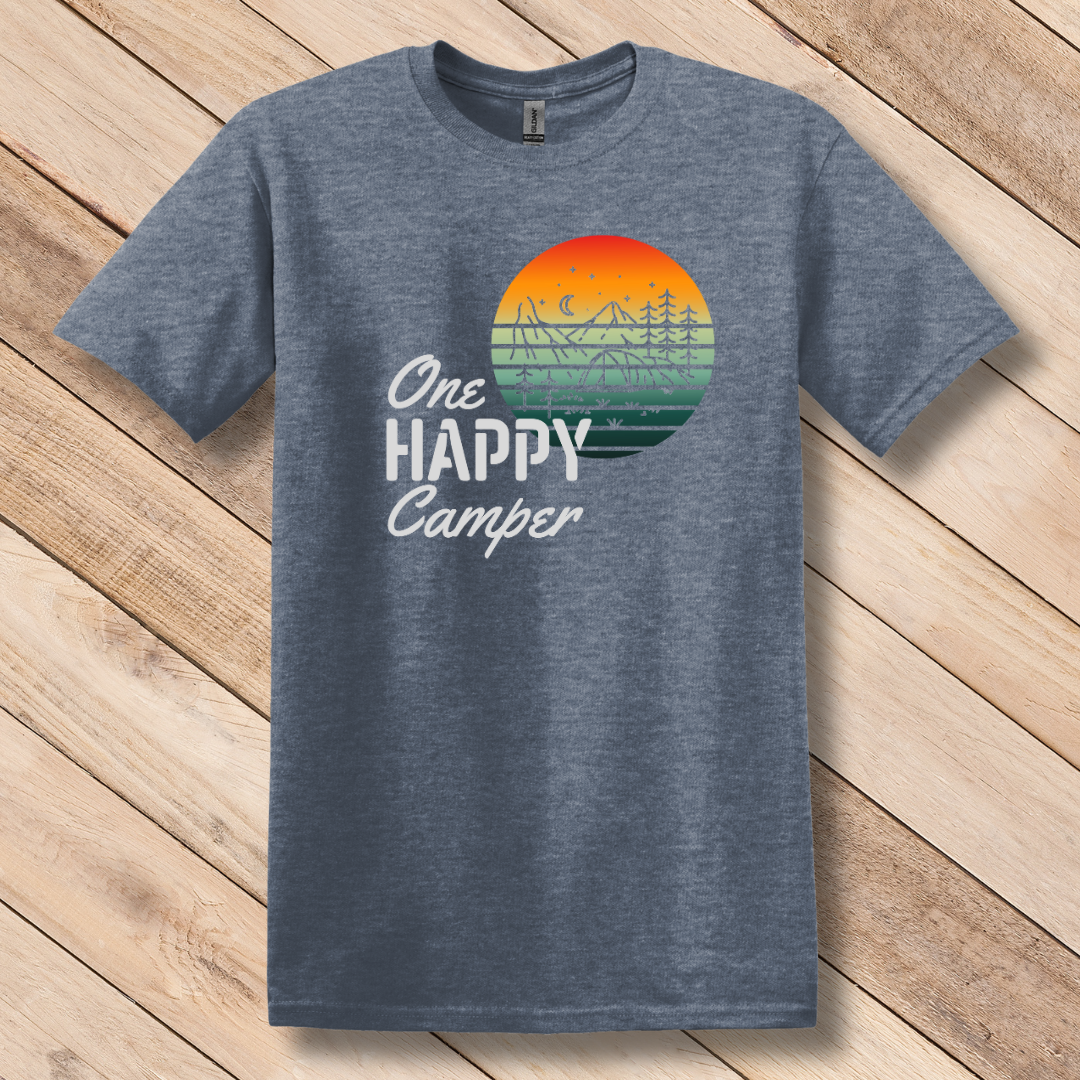 This is image of One Happy Camper T-Shirt version 8