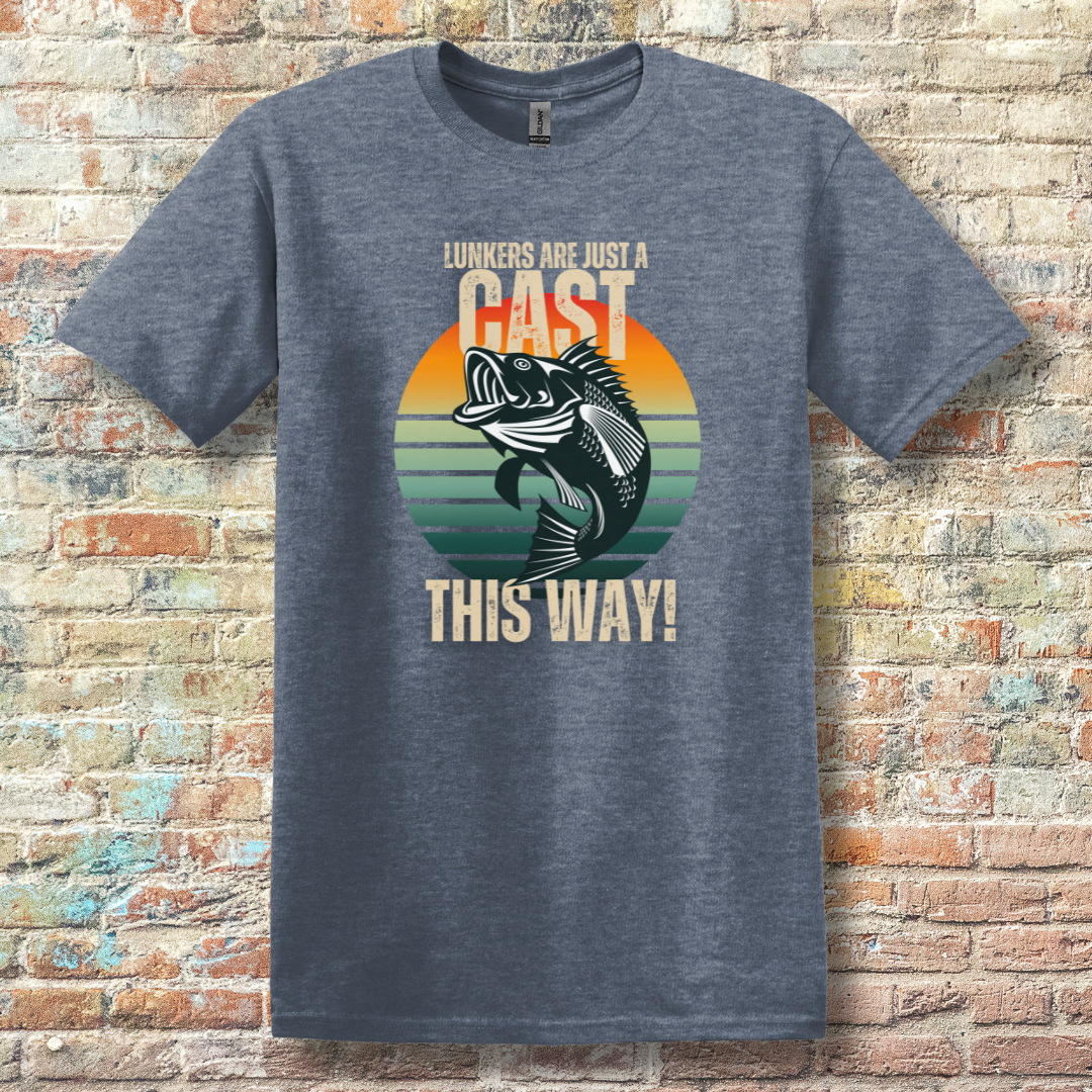 This is image of Lunkers are Just a Cast This Way T-Shirt version 10