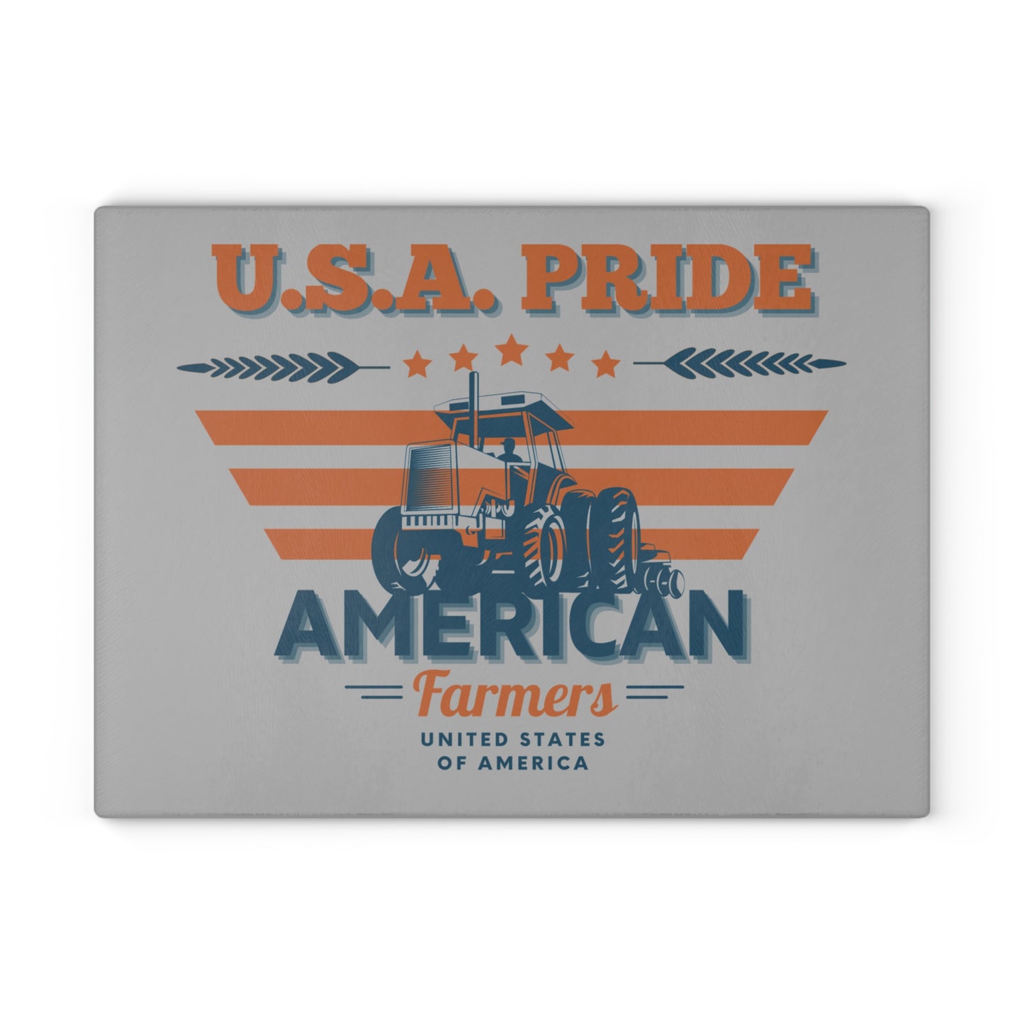 Glass Cutting Board - USA Pride American Farmers