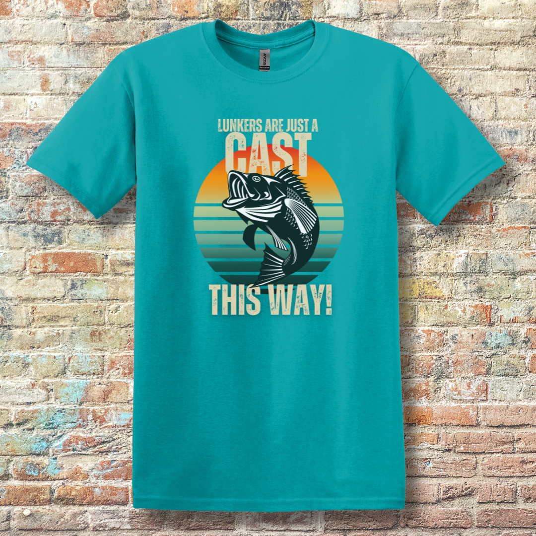 This is image of Lunkers are Just a Cast This Way T-Shirt version 8