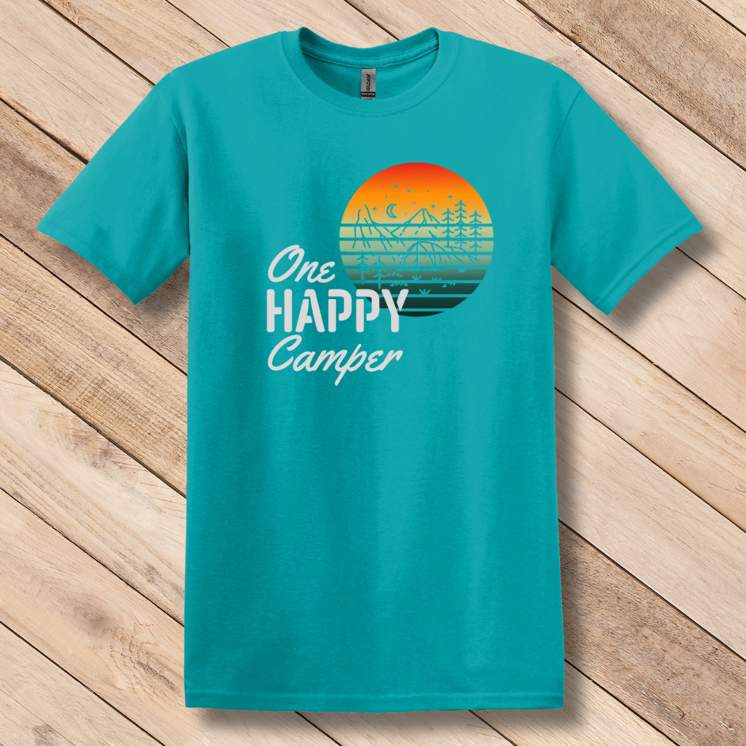 This is image of One Happy Camper T-Shirt version 1