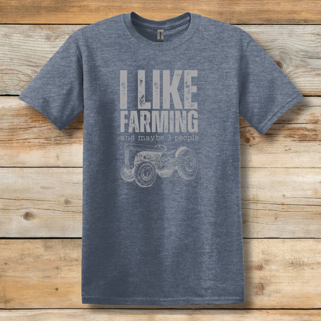 This is image of I Like Farming, Tractor Version, T-Shirt version 5