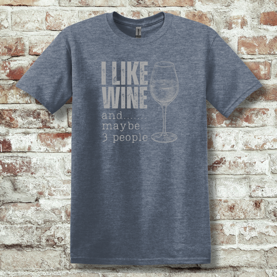 This is image of I Like Wine T-Shirt version 9