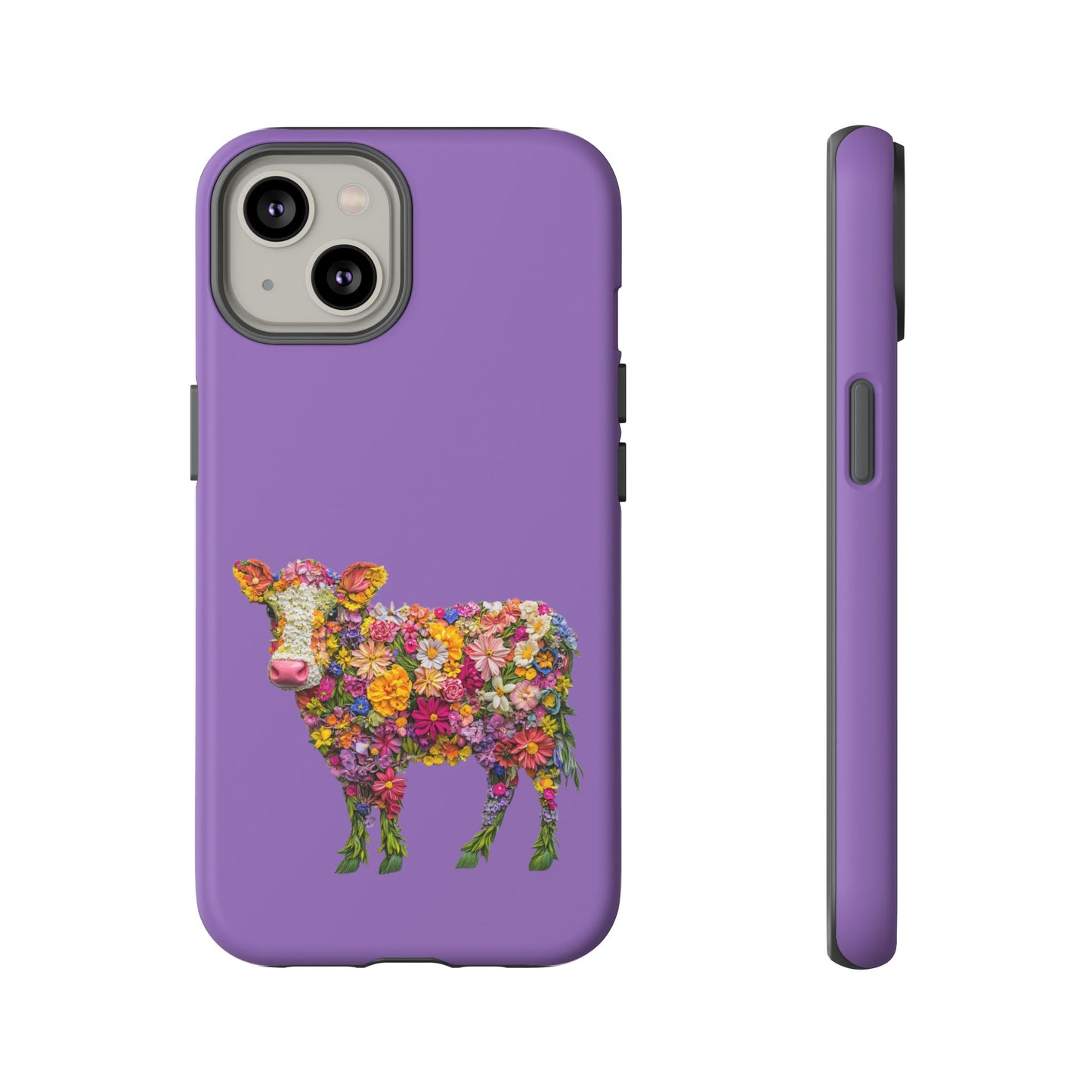 Cell Phone Case | Floral Cow | For iPhone, Samsung Galaxy, and Google Pixel