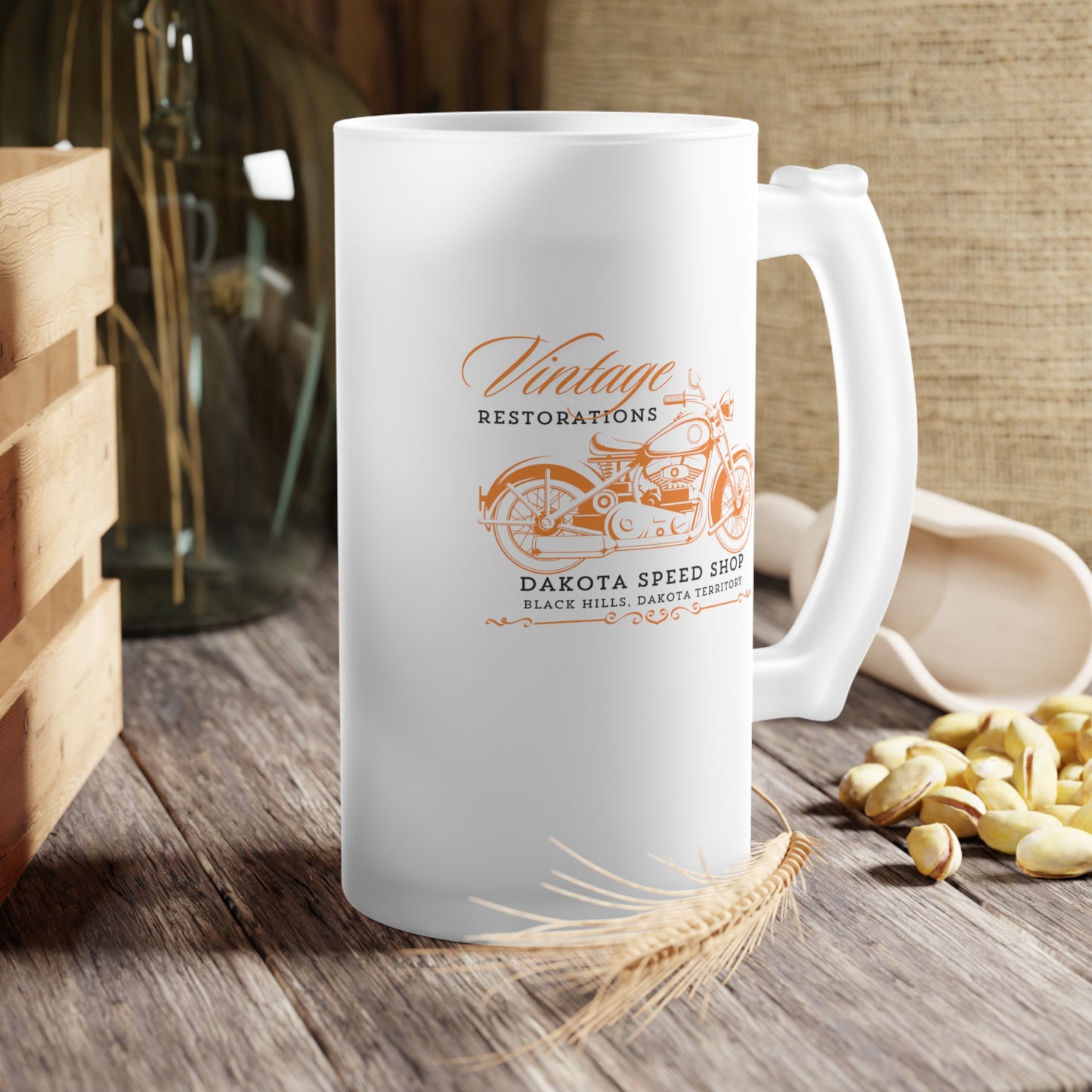 Frosted Glass Beer Mug - Vintage Restoration