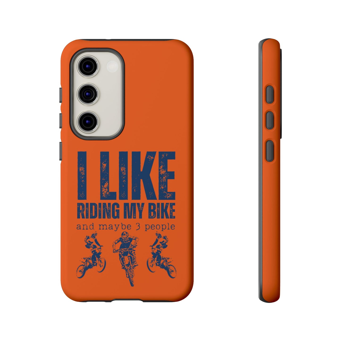 Cell Phone Case | I Like Riding My Bike, Dirt Bike Version | For iPhone, Samsung Galaxy, and Google Pixel
