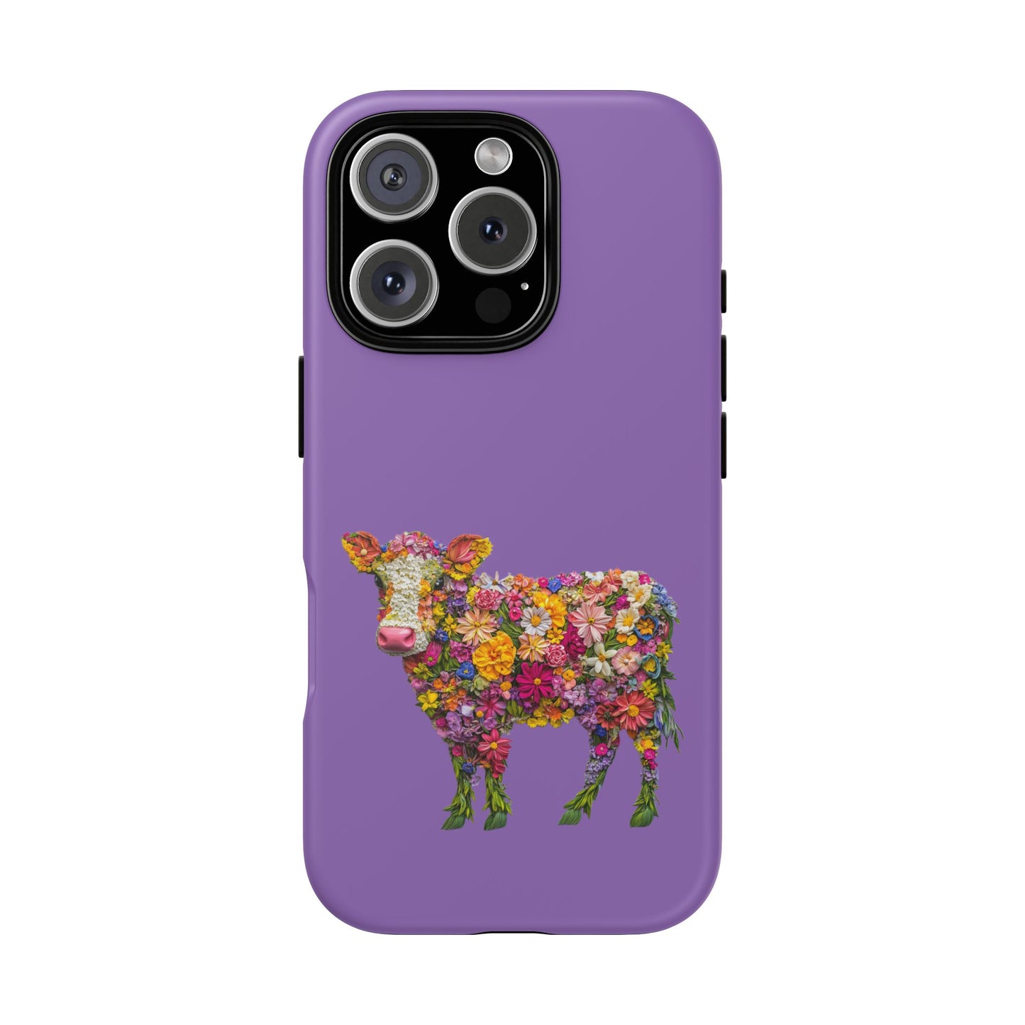 Cell Phone Case | Floral Cow | For iPhone, Samsung Galaxy, and Google Pixel
