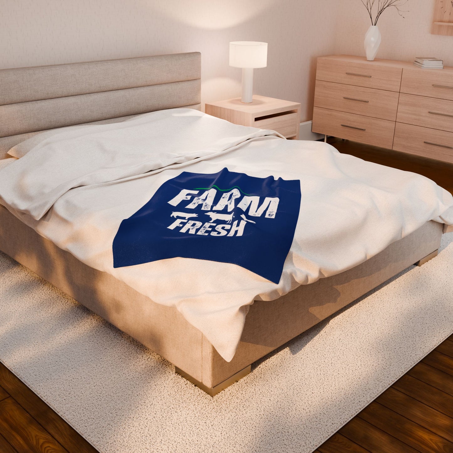 Velveteen Plush Blanket - Farm Fresh