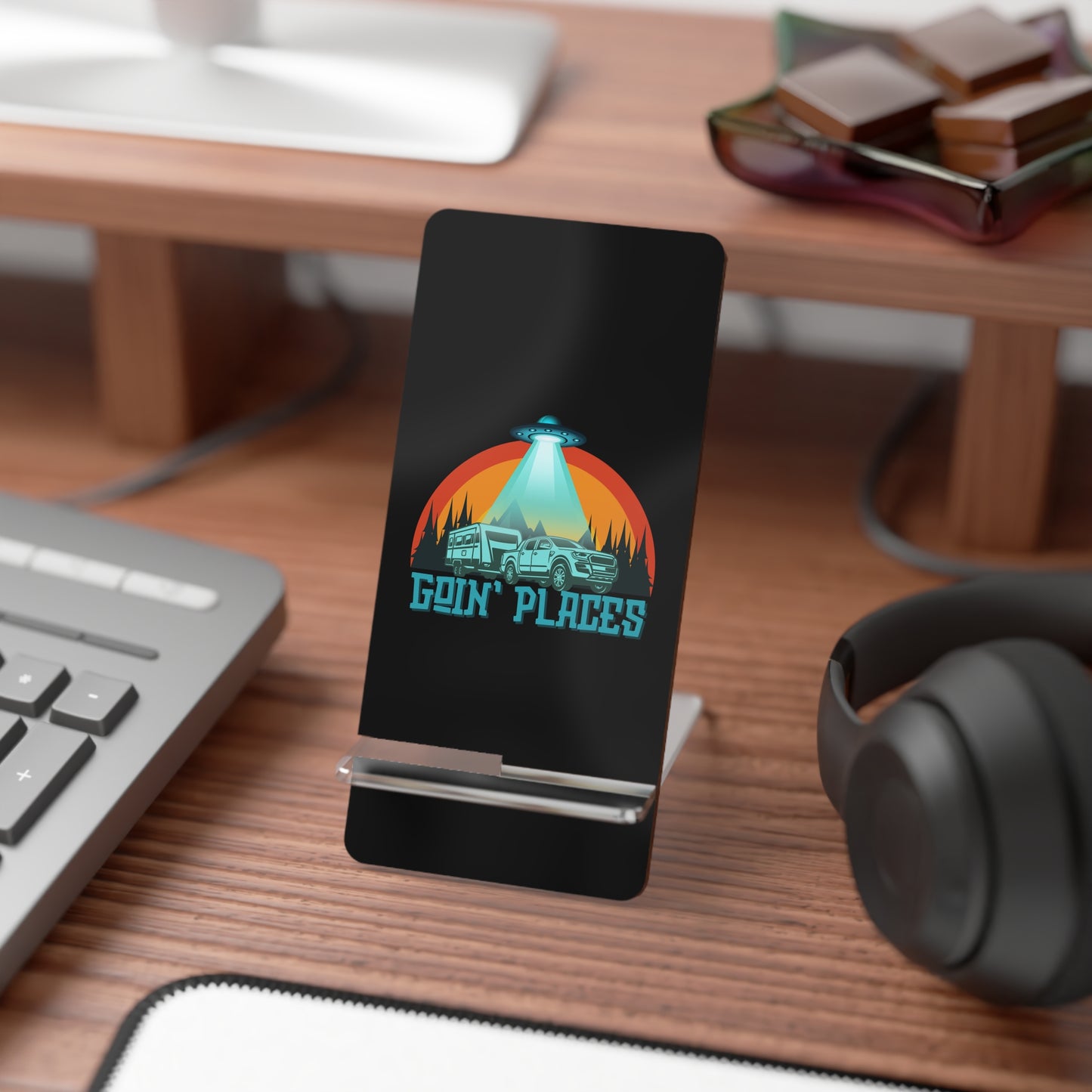 Goin Places, Cell Phone Stand for Desk or Nightstand