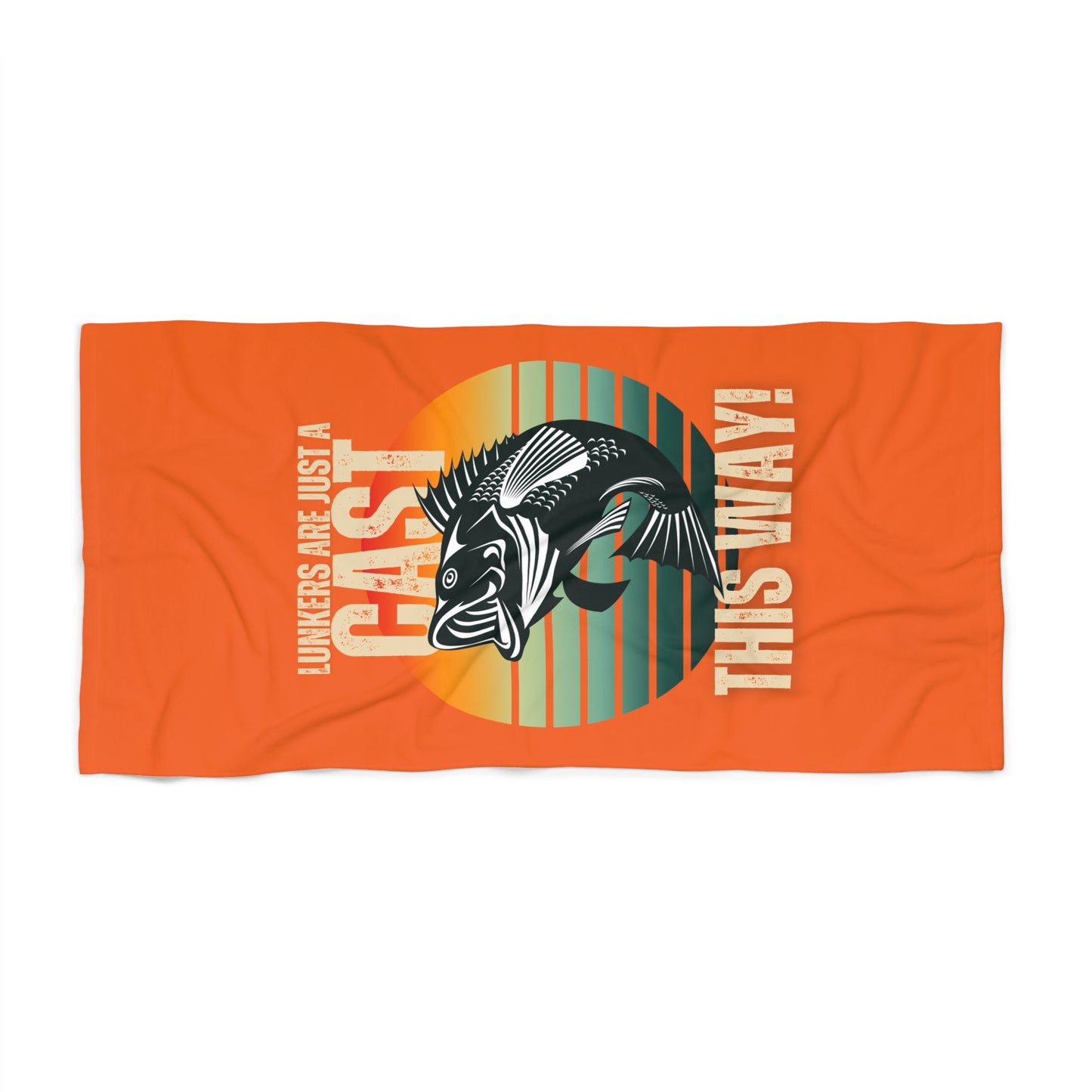 Oak Grove Expressions Beach Towel Big Size | Lunkers are Just a Cast This Way