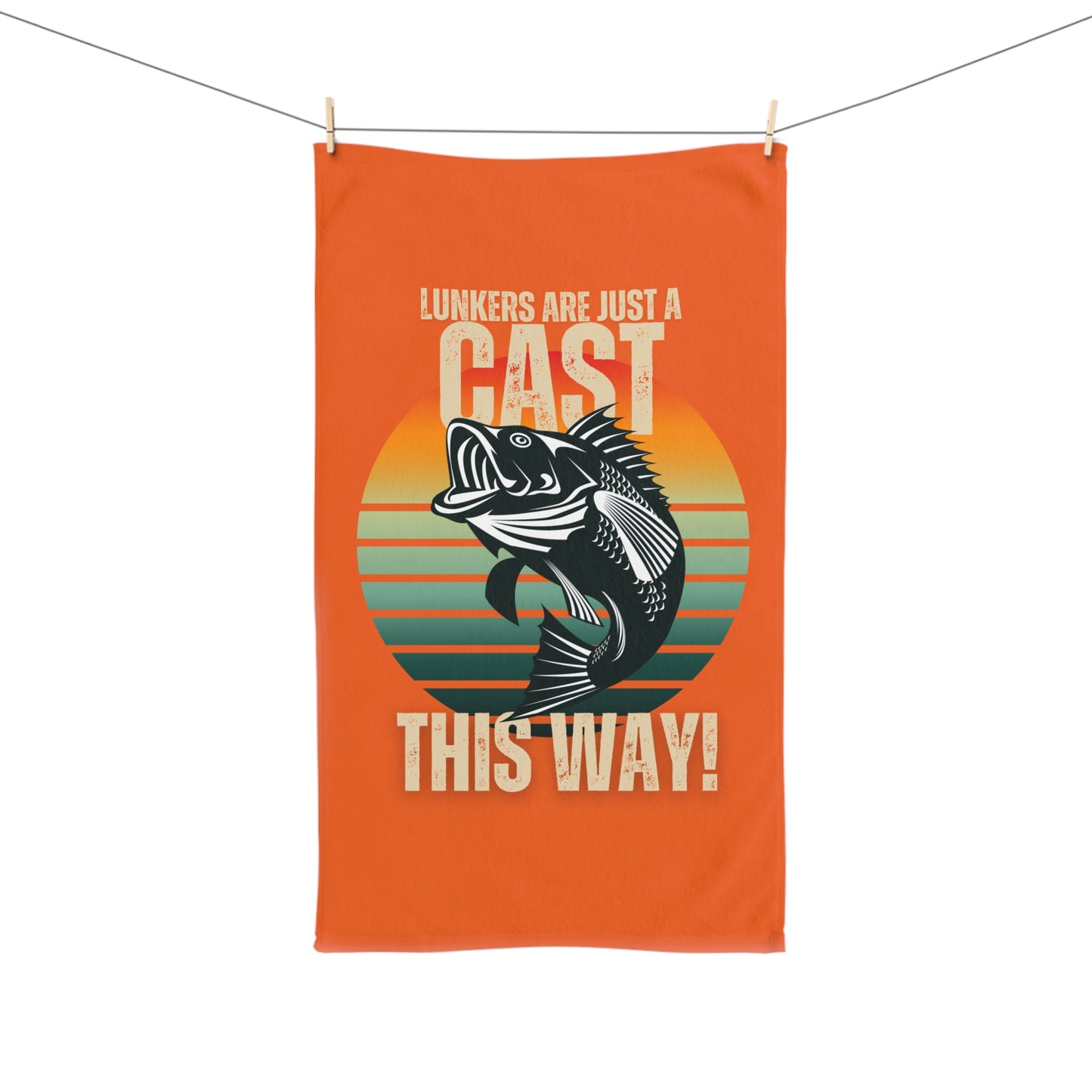 Hand Towel - Lunkers are Just a Cast This Way
