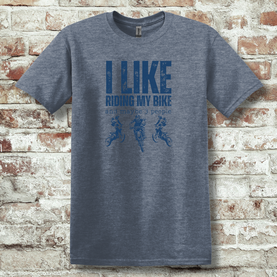 This is image of I Like Riding My Bike, Dirt Bike Version, T-Shirt version 13