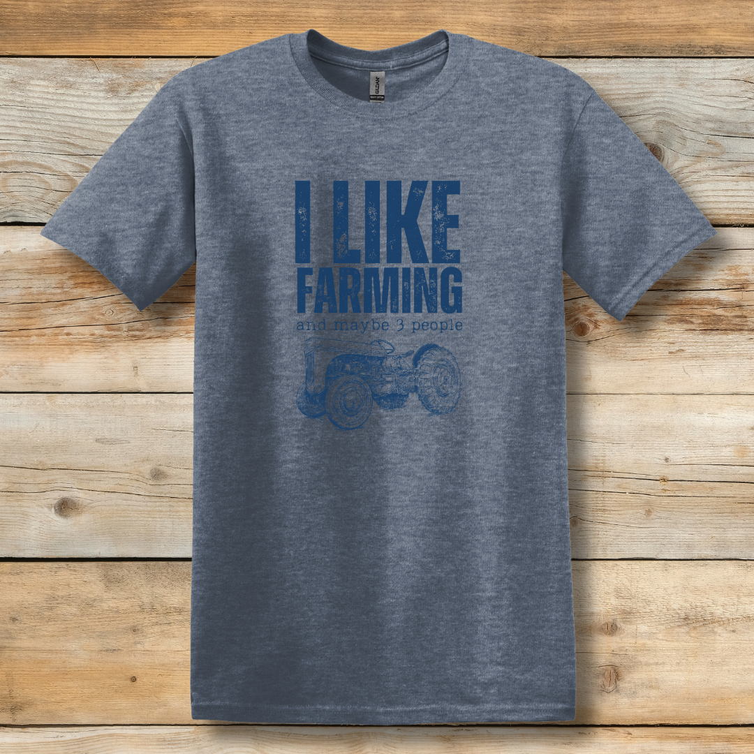This is image of I Like Farming, Tractor Version, T-Shirt version 6