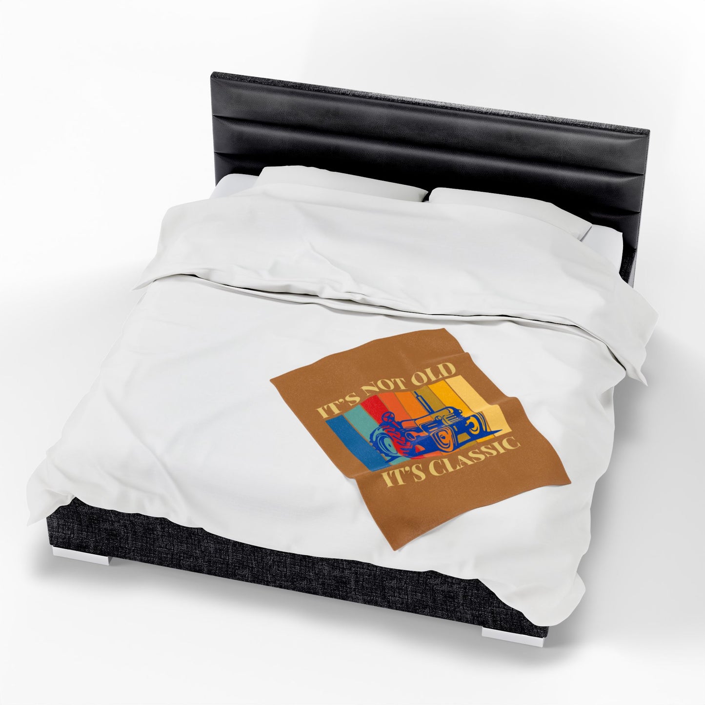 Velveteen Plush Blanket - It's Not Old It's Classic