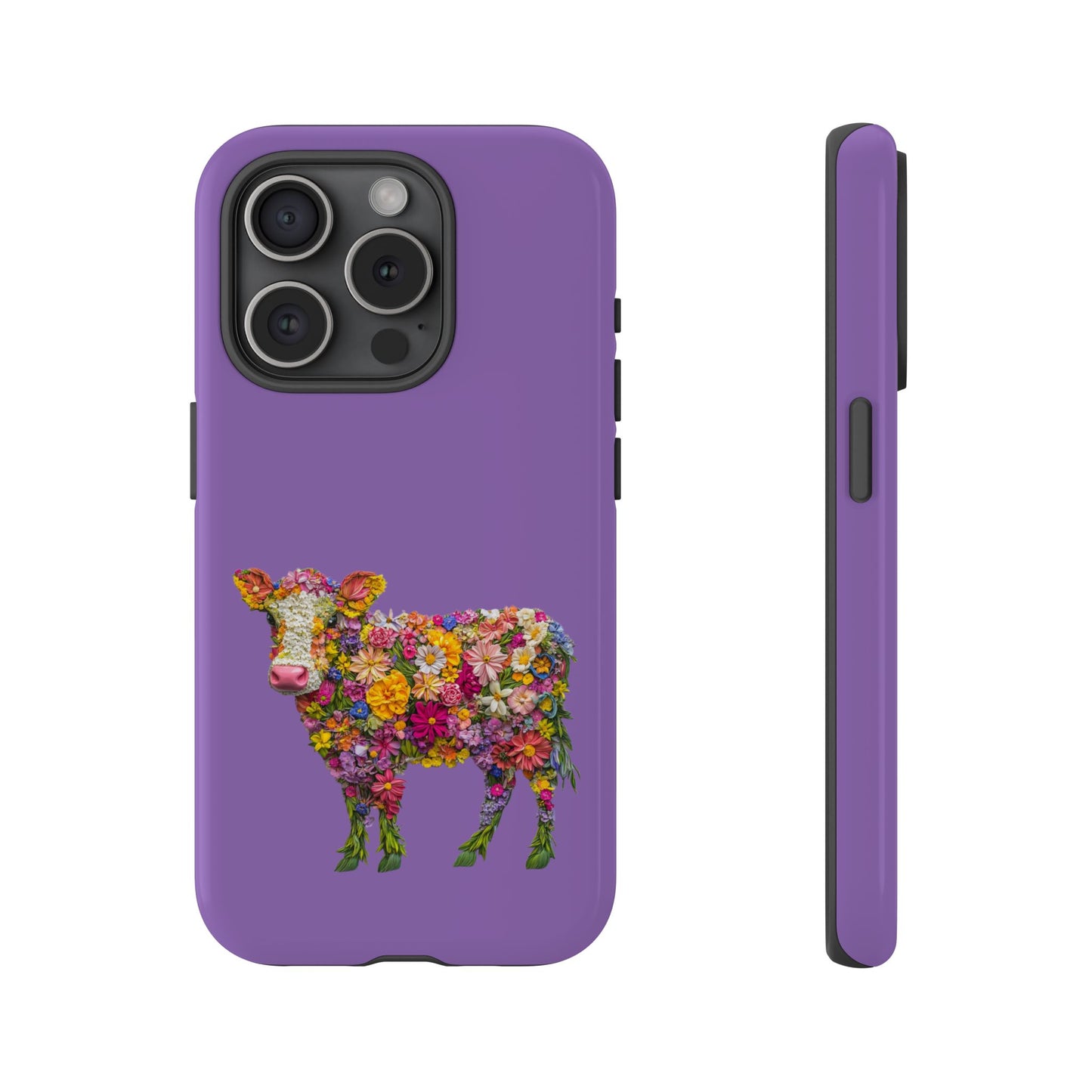 Cell Phone Case | Floral Cow | For iPhone, Samsung Galaxy, and Google Pixel