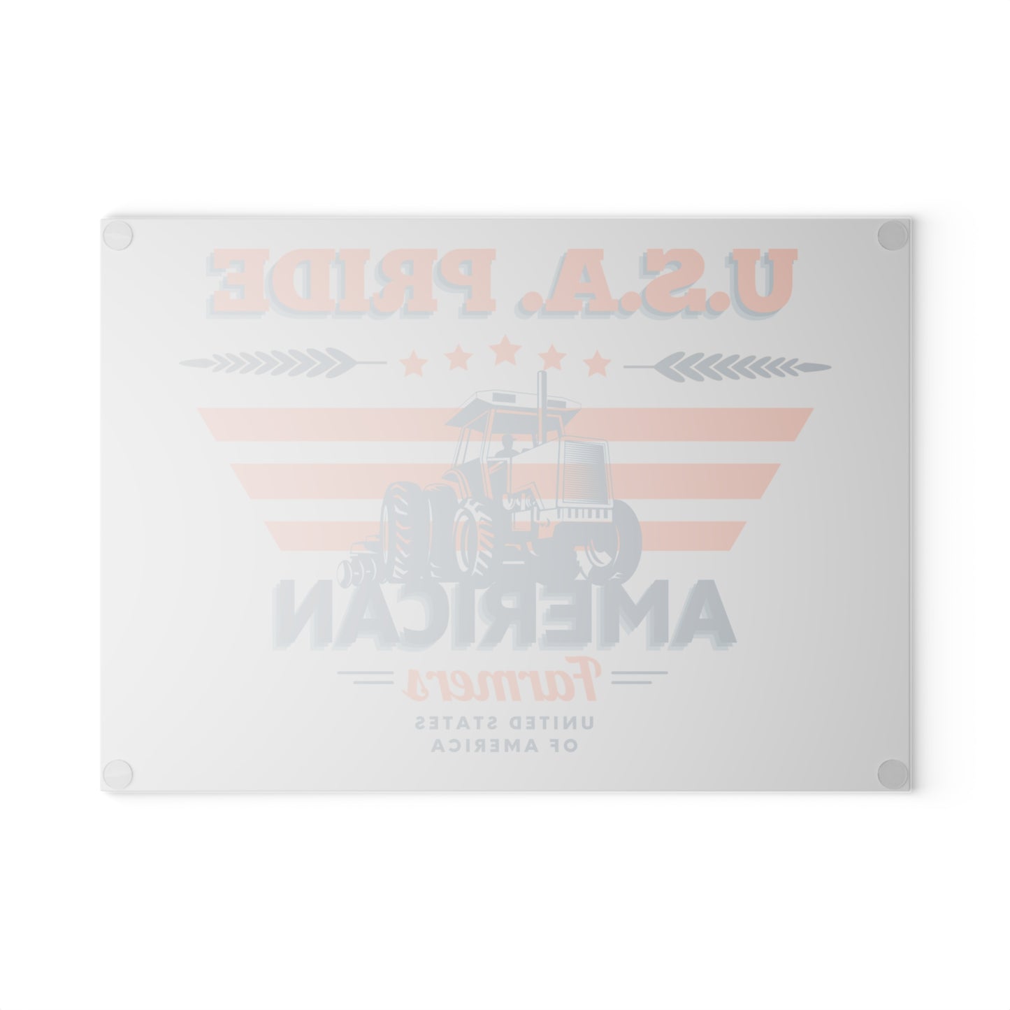 Glass Cutting Board - USA Pride American Farmers