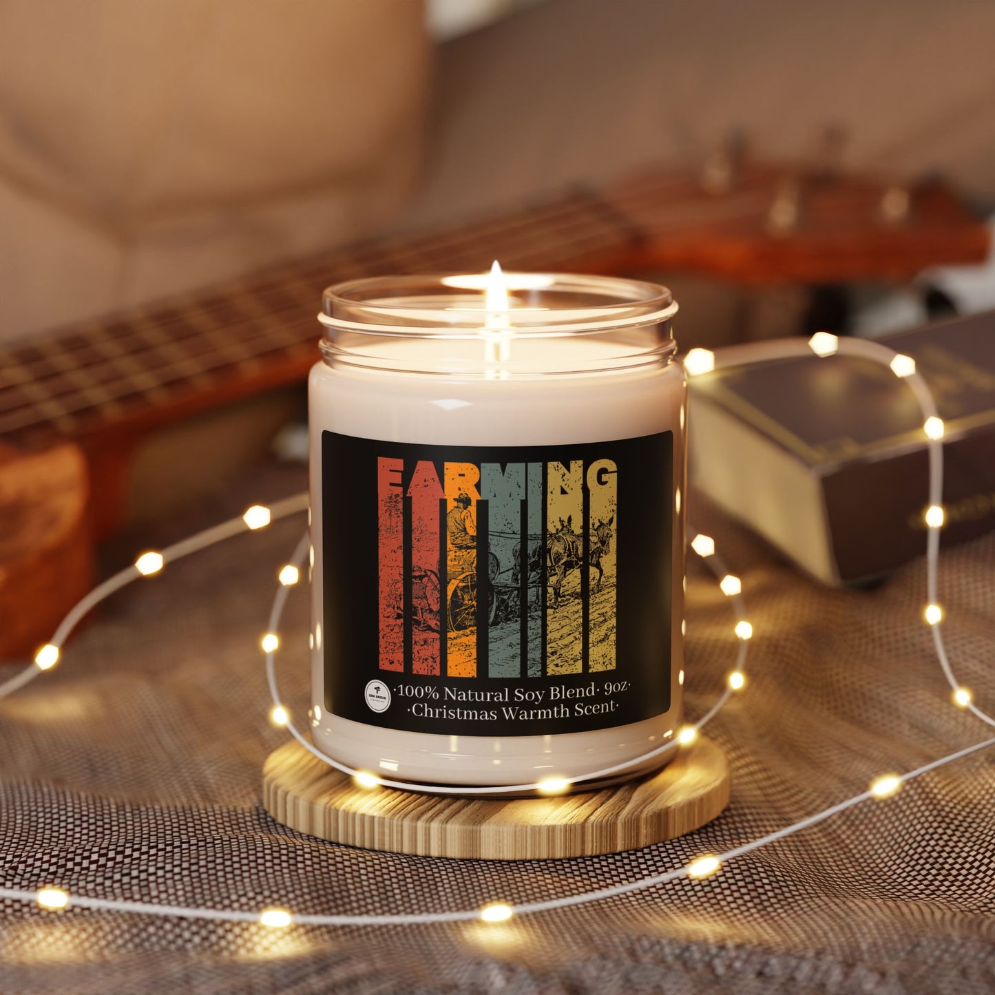 Scented Soy Candle, 9 oz - Farming Grunge