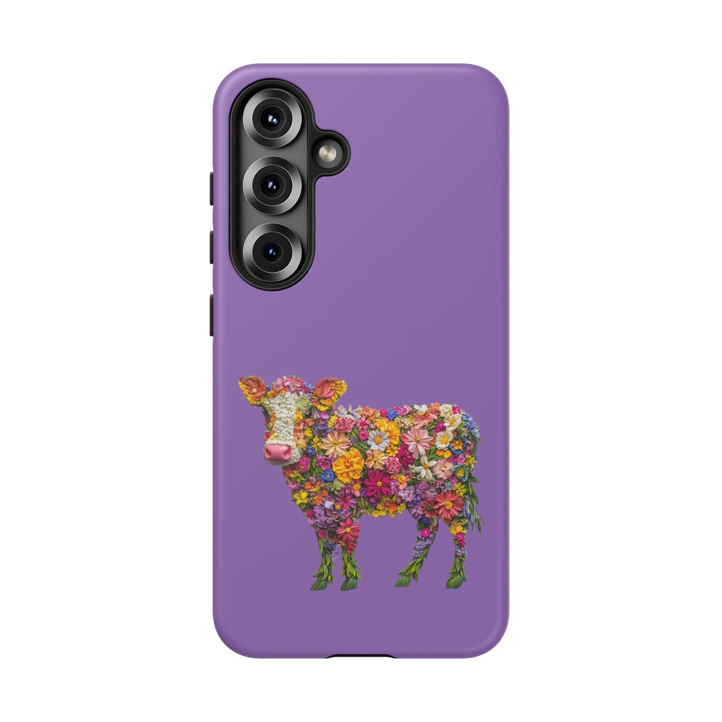 Cell Phone Case | Floral Cow | For iPhone, Samsung Galaxy, and Google Pixel