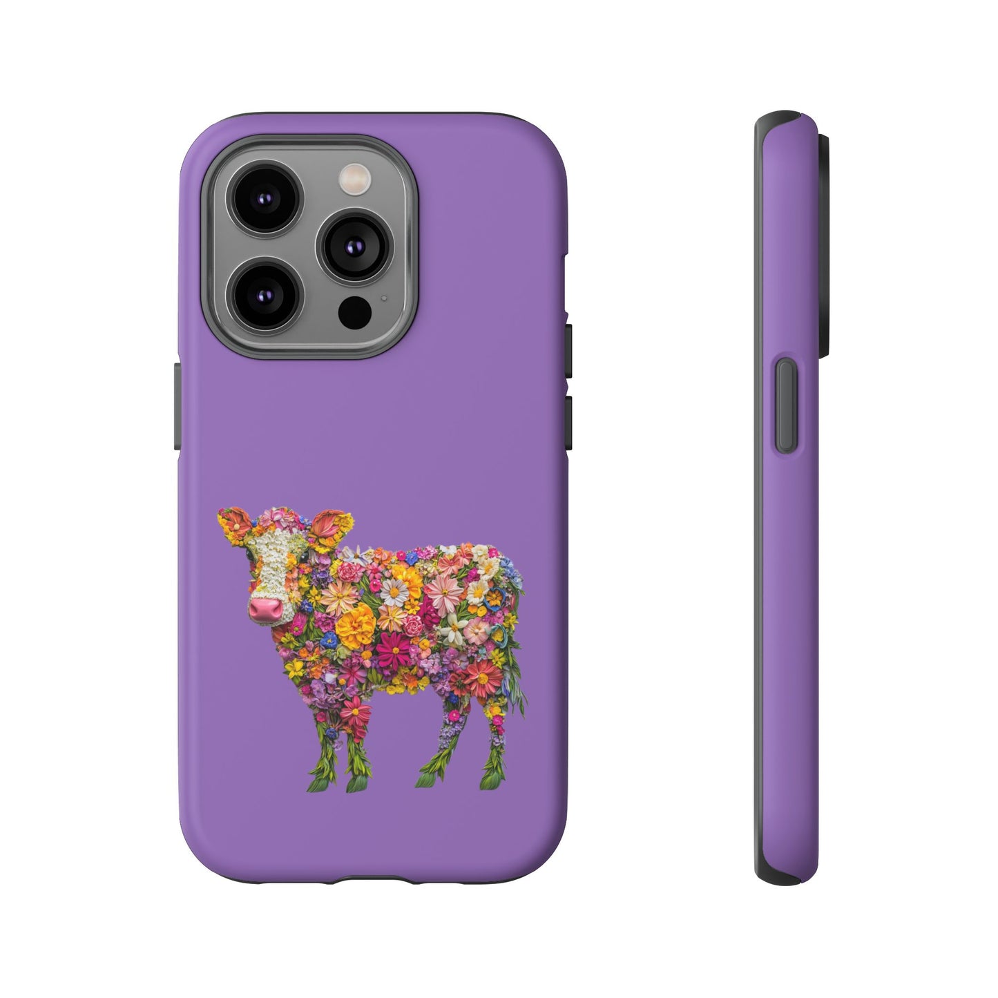 Cell Phone Case | Floral Cow | For iPhone, Samsung Galaxy, and Google Pixel