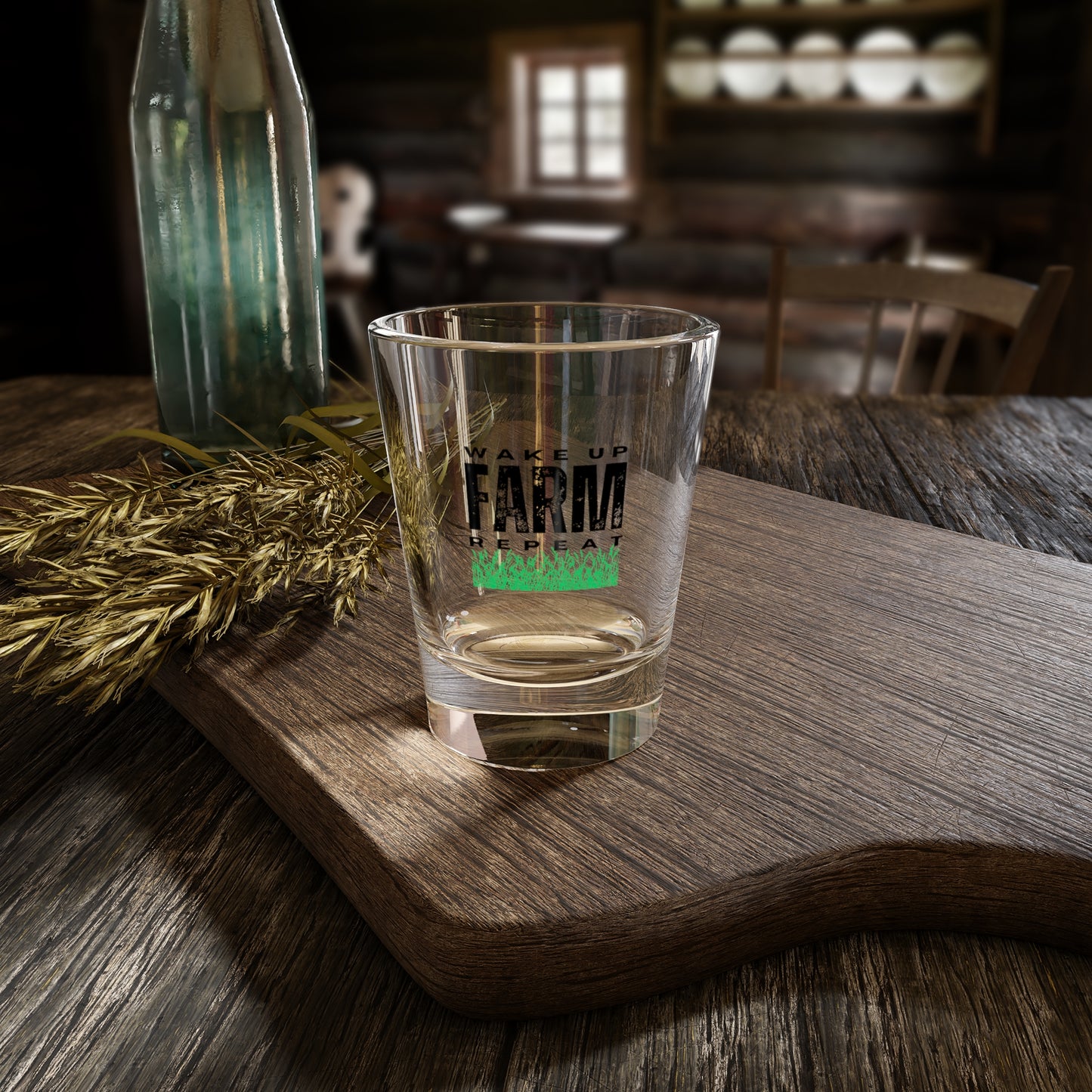 Shot Glass, 1.5oz - Wake Up Farm Repeat