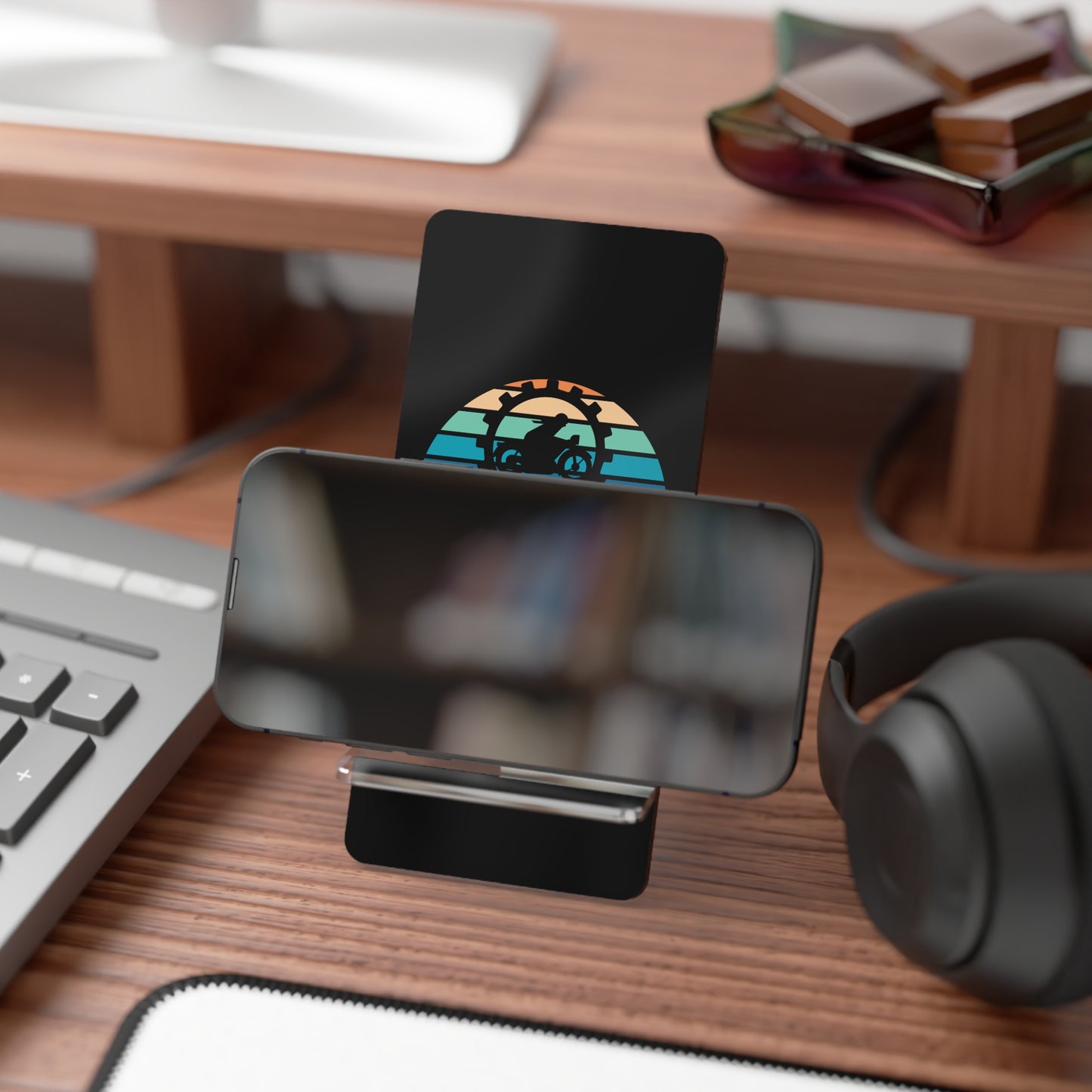 Biking I Will, Cell Phone Stand for Desk or Nightstand