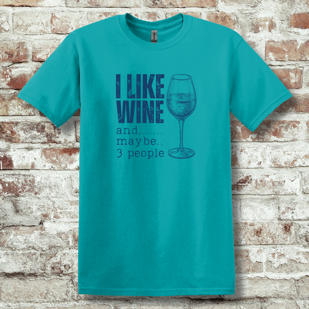 This is image of I Like Wine T-Shirt version 7
