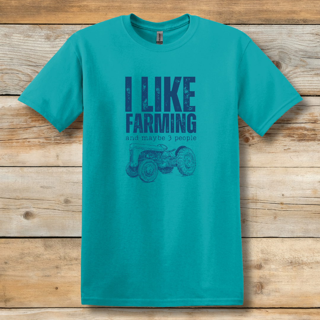 This is image of I Like Farming, Tractor Version, T-Shirt version 7