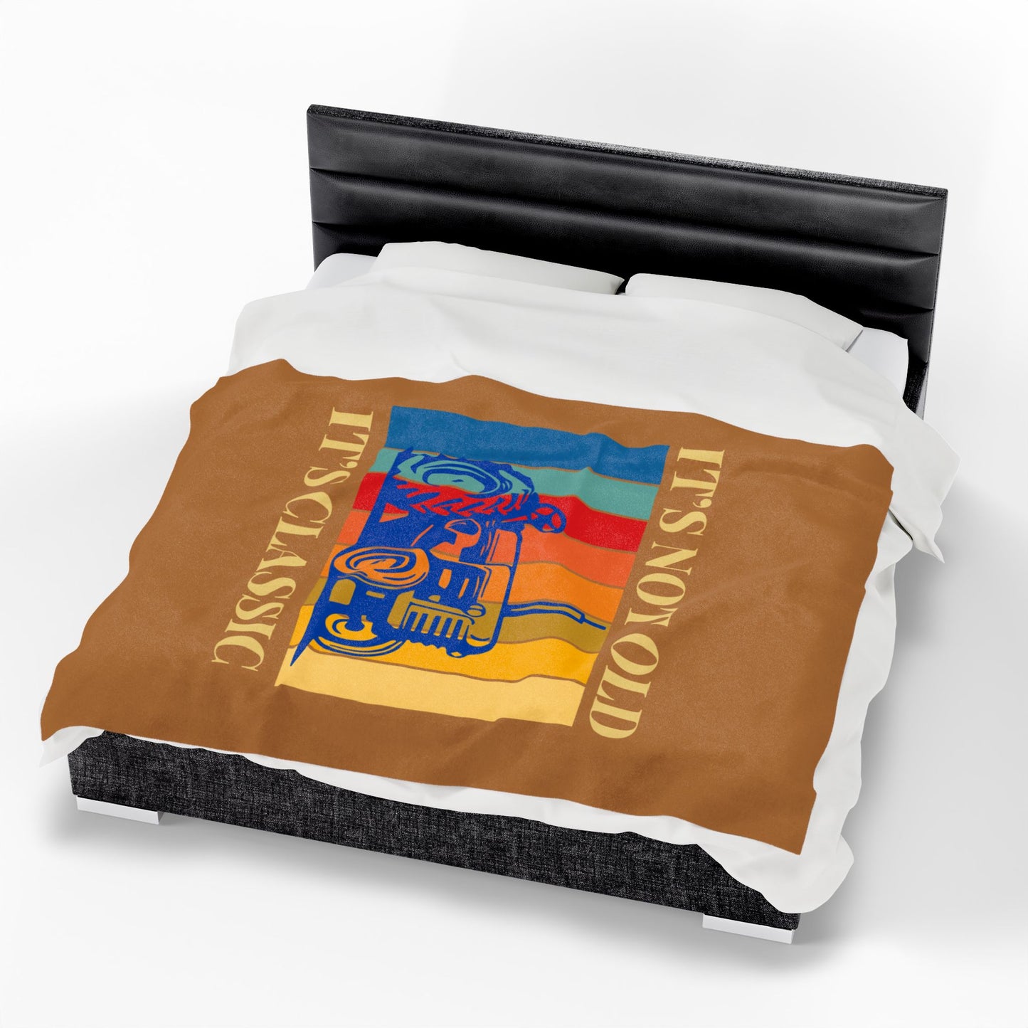 Velveteen Plush Blanket - It's Not Old It's Classic