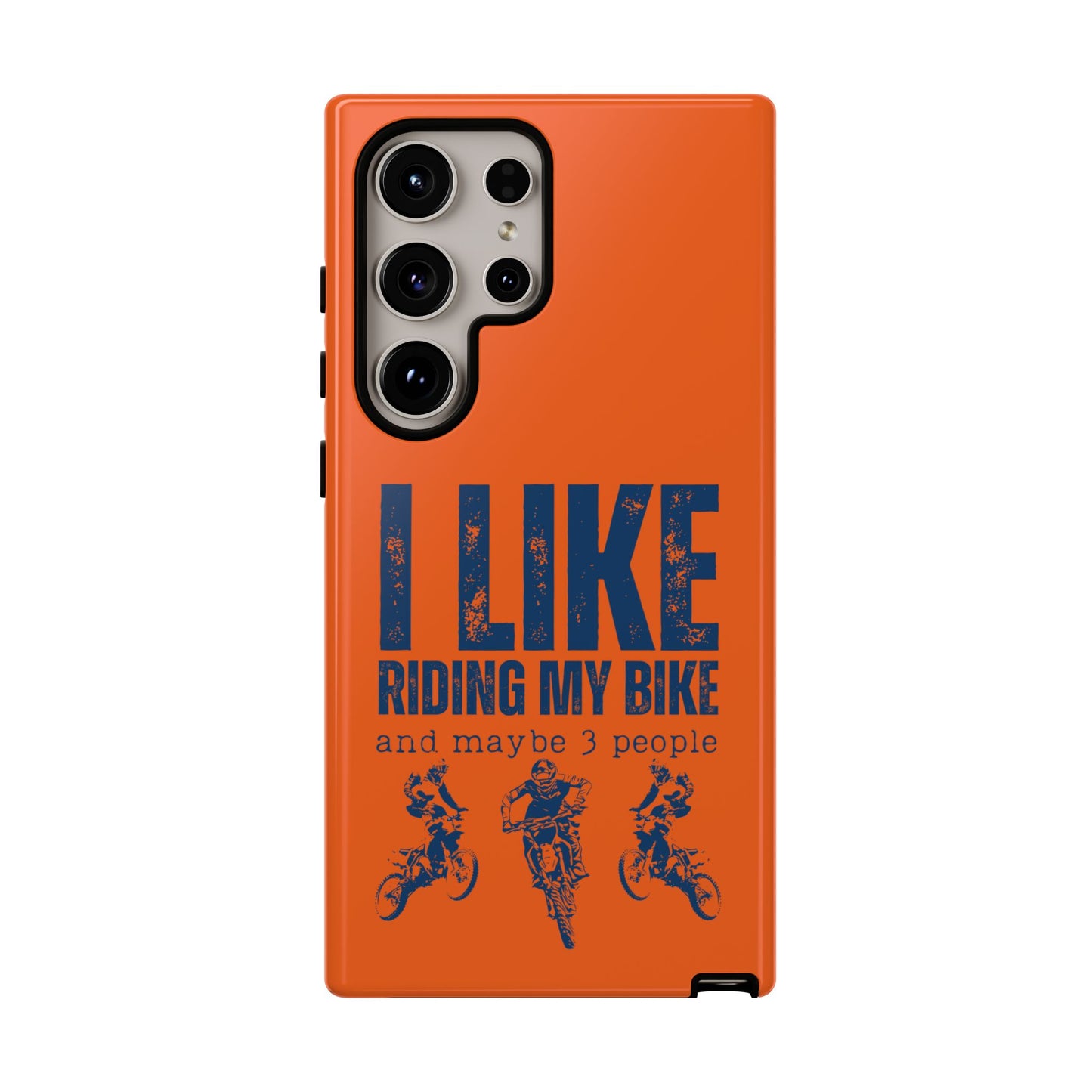 Cell Phone Case | I Like Riding My Bike, Dirt Bike Version | For iPhone, Samsung Galaxy, and Google Pixel