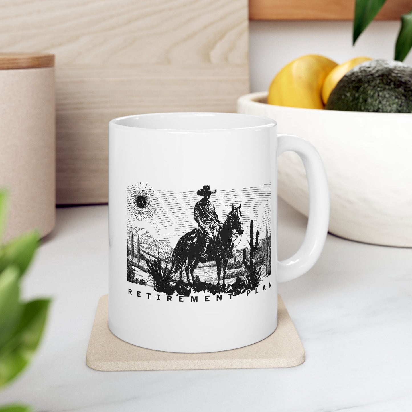 Coffee Mug - Horseback Retirement Plan Male