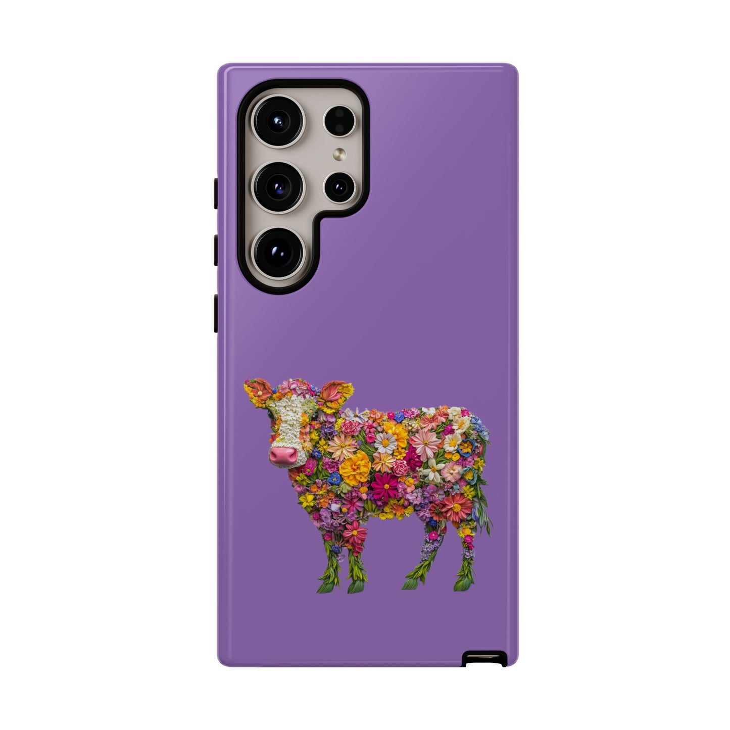 Cell Phone Case | Floral Cow | For iPhone, Samsung Galaxy, and Google Pixel