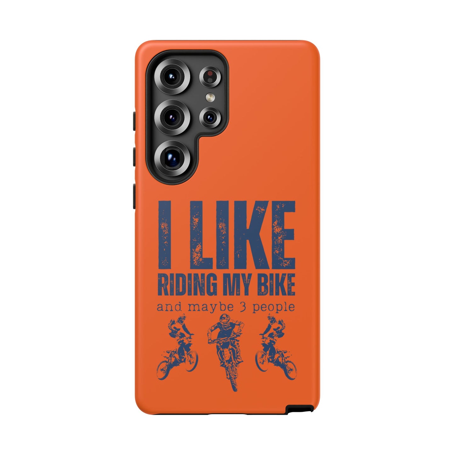 Cell Phone Case | I Like Riding My Bike, Dirt Bike Version | For iPhone, Samsung Galaxy, and Google Pixel