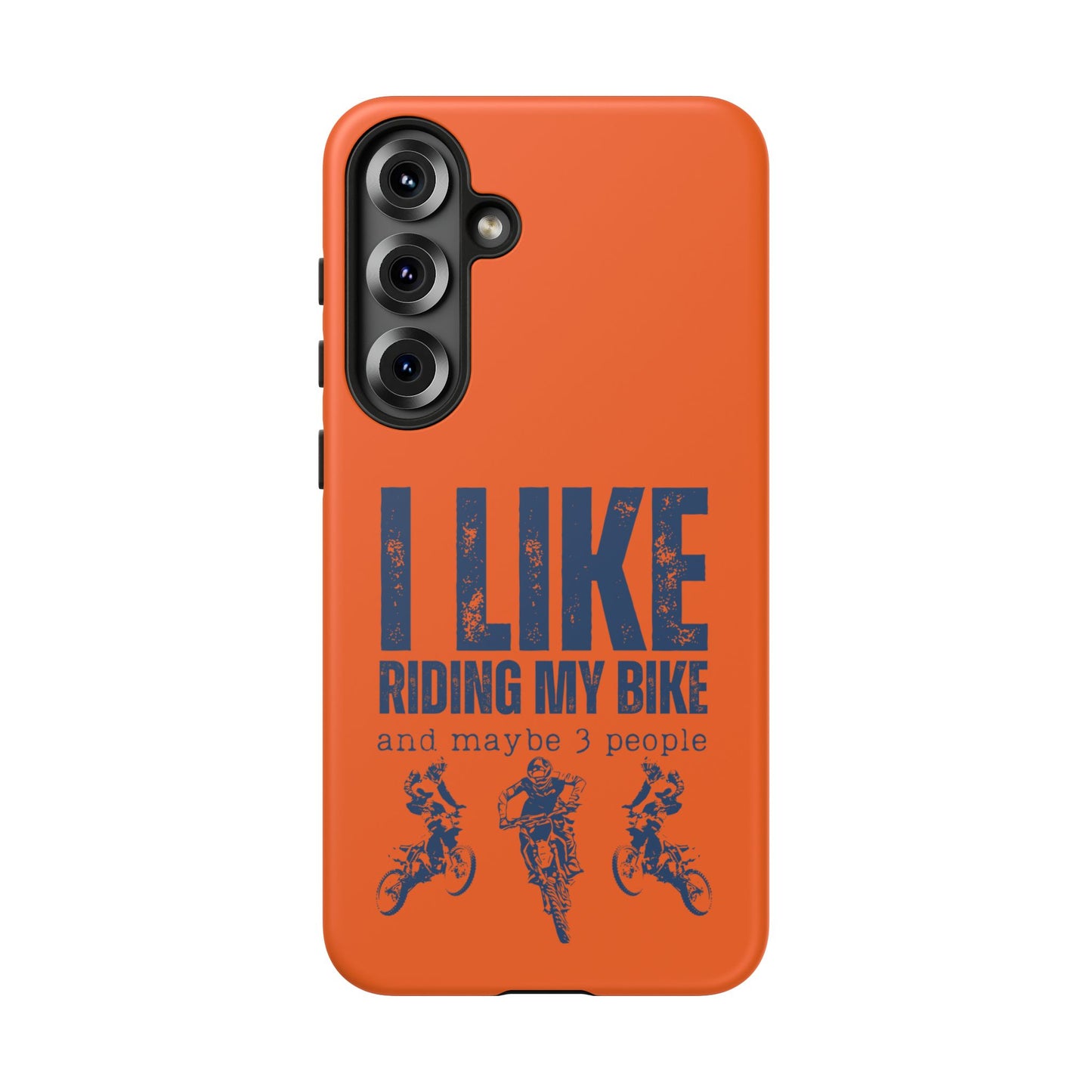 Cell Phone Case | I Like Riding My Bike, Dirt Bike Version | For iPhone, Samsung Galaxy, and Google Pixel