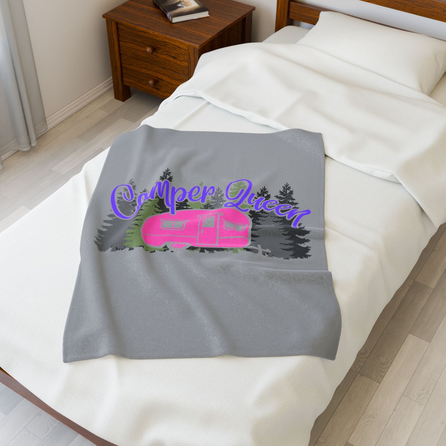 Velveteen Plush Blanket - Camper Queen