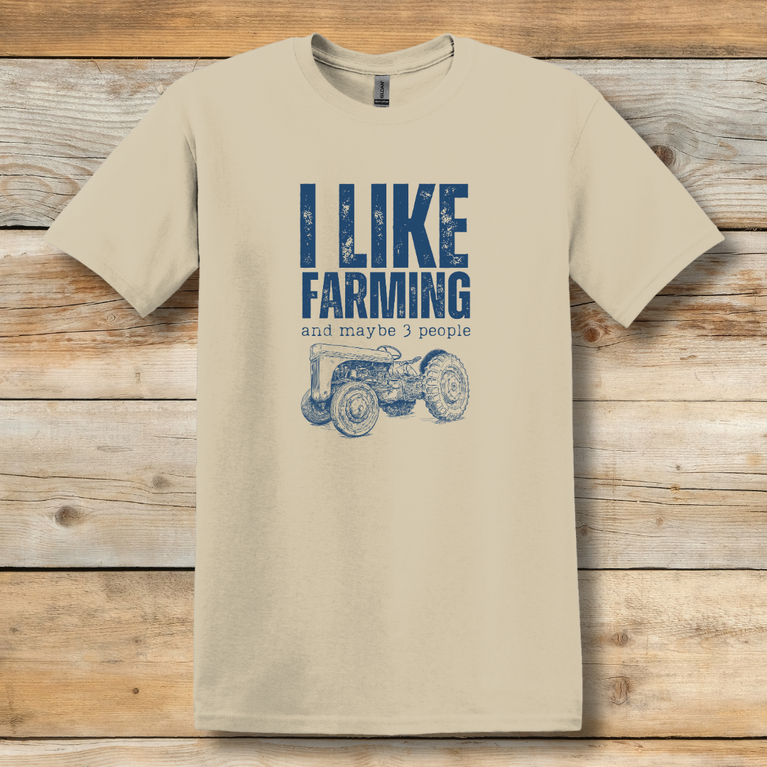 This is image of I Like Farming, Tractor Version, T-Shirt version 8