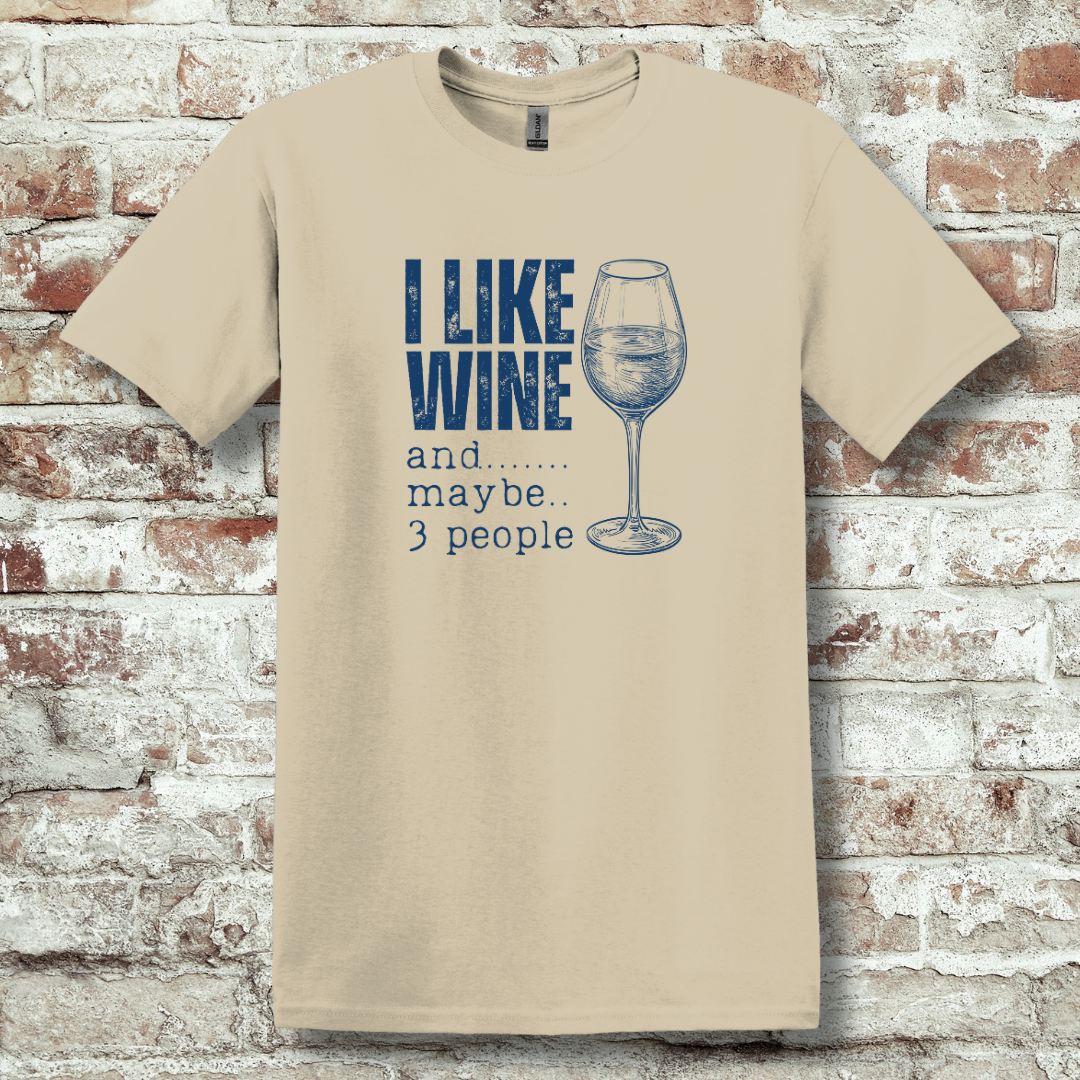 This is image of I Like Wine T-Shirt version 4