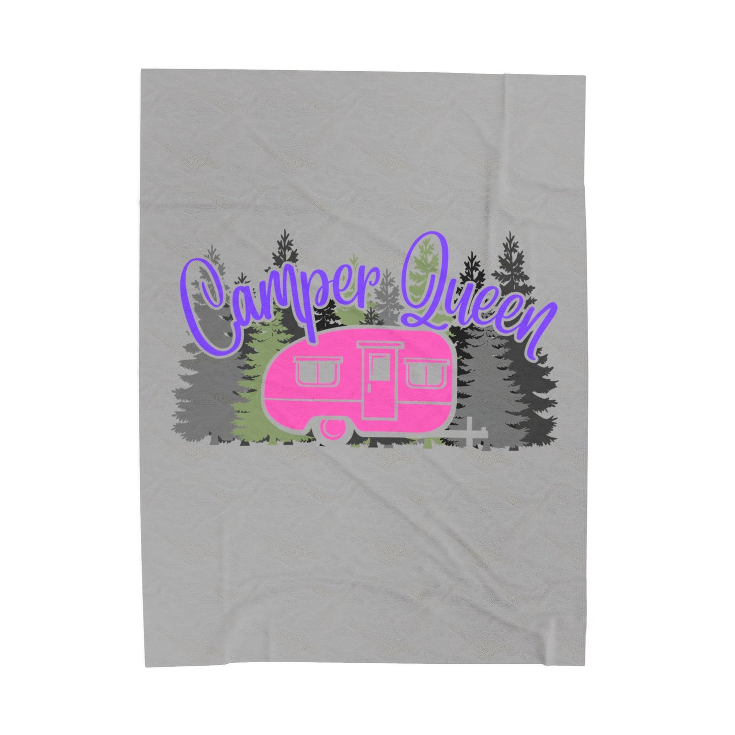 Velveteen Plush Blanket - Camper Queen