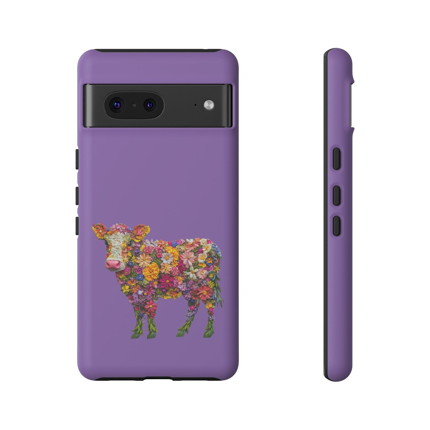 Cell Phone Case | Floral Cow | For iPhone, Samsung Galaxy, and Google Pixel