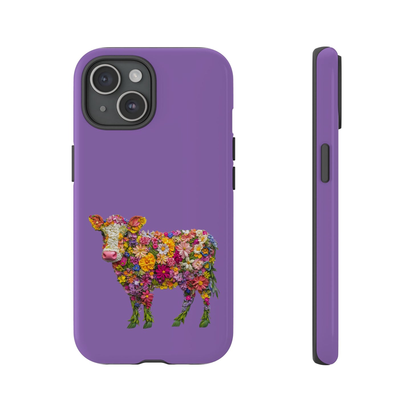 Cell Phone Case | Floral Cow | For iPhone, Samsung Galaxy, and Google Pixel