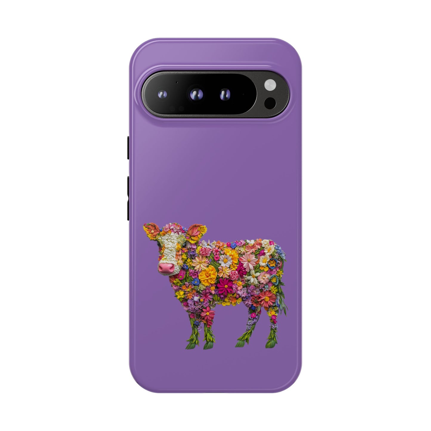 Cell Phone Case | Floral Cow | For iPhone, Samsung Galaxy, and Google Pixel