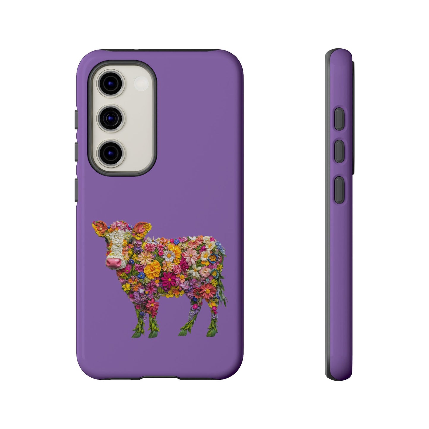 Cell Phone Case | Floral Cow | For iPhone, Samsung Galaxy, and Google Pixel