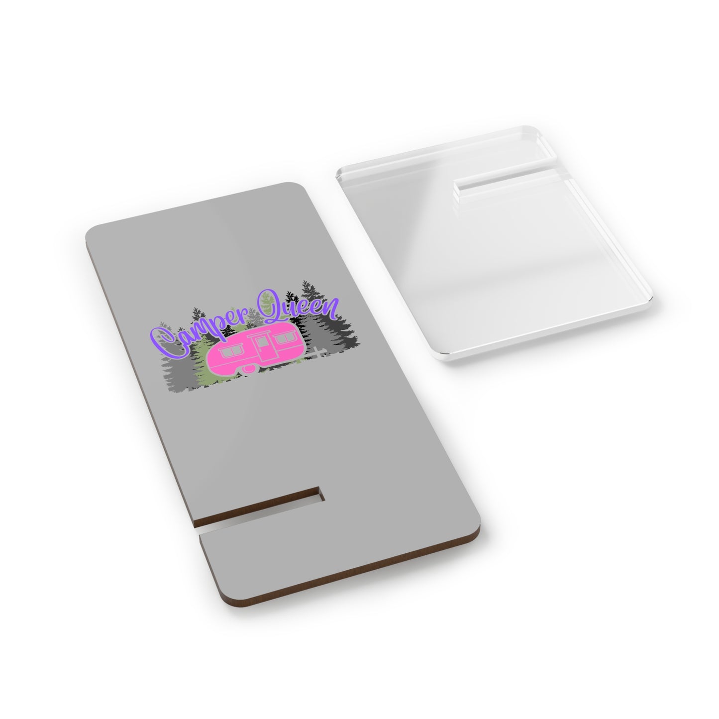 Camper Queen, Cell Phone Stand for Desk or Nightstand
