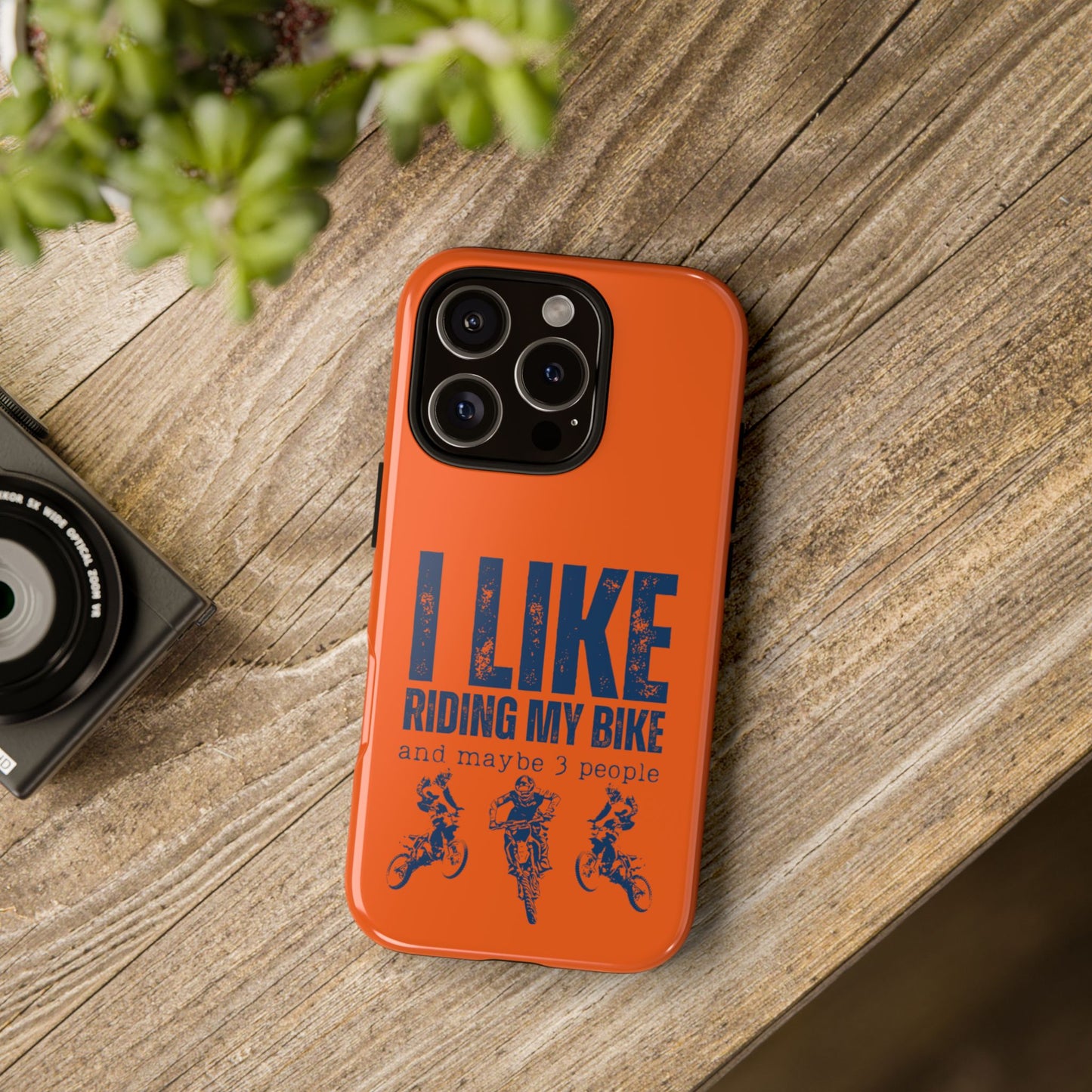 Cell Phone Case | I Like Riding My Bike, Dirt Bike Version | For iPhone, Samsung Galaxy, and Google Pixel